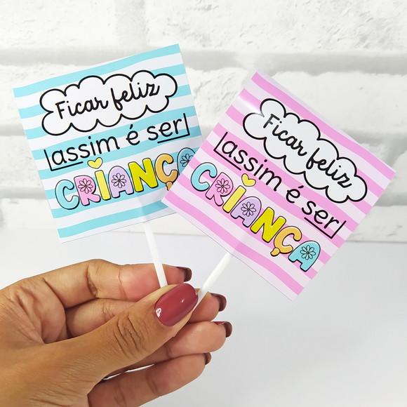 Pirulito Personalizado Brinde Dia das Crianças