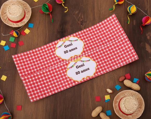 Rótulo de Refrigerante ou Água Festa Junina