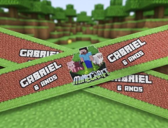 Rótulo Garrafinha de Refrigerante ou Água Minecraft