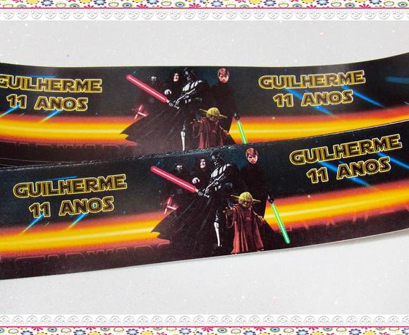 Rótulo Garrafinha de Refrigerante ou Água Star Wars