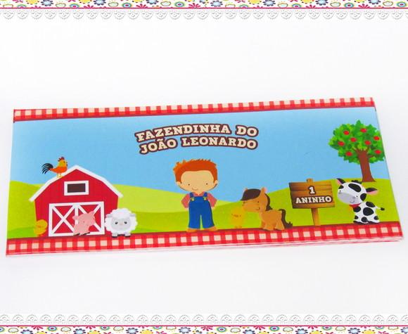 Rótulo para Cofrinho Fazendinha