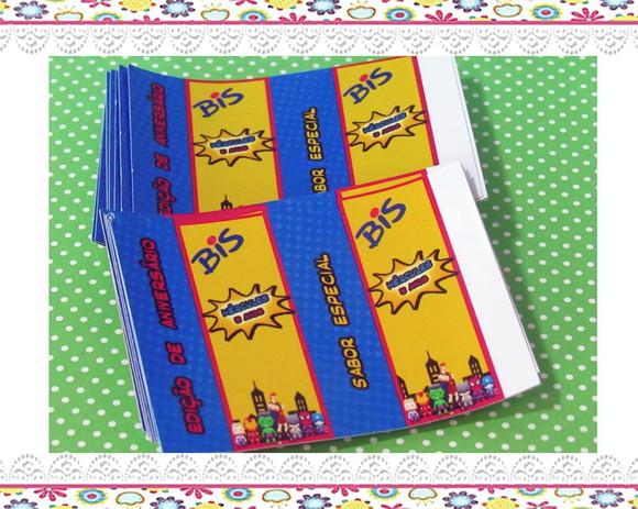 Rótulo Personalizado para Bis Super Heróis