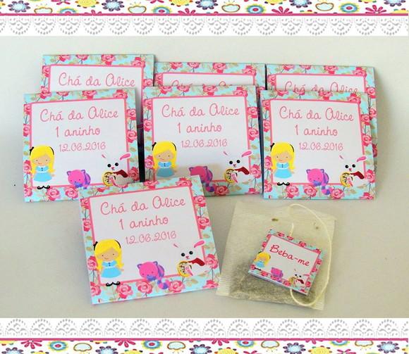 Sachê de Chá Personalizado Chá de Bebê Alice