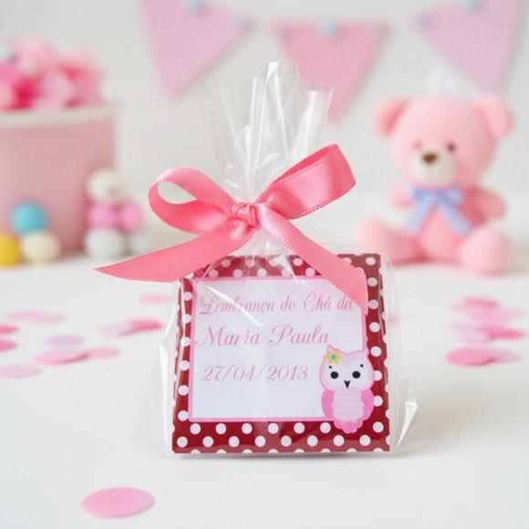 Sachê de Chá Personalizado Chá de Bebê Corujinha