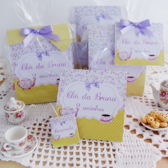 Sachê de Chá Personalizado Chá de Boneca