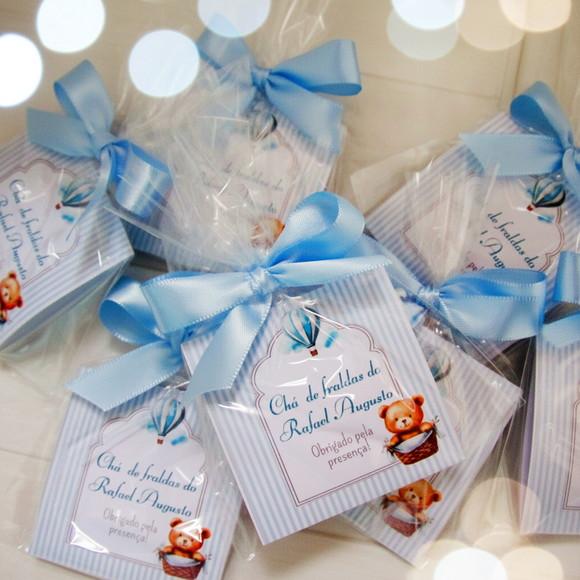 Sachê de Chá Personalizado Chá de Bebê Ursinho
