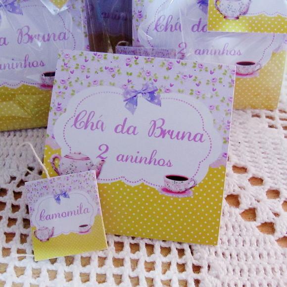 Sachê de Chá Personalizado Chá de Boneca