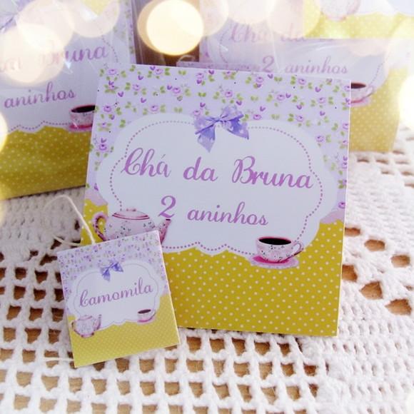 Sachê de Chá Personalizado Chá de Boneca