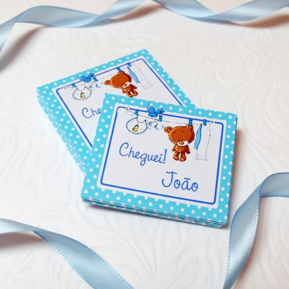 Tag para Lembrancinha Chá de Bebê Ursinho