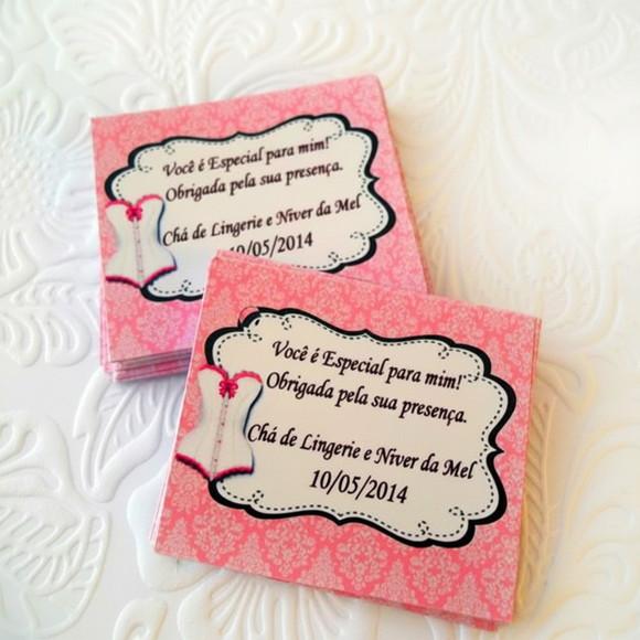 Tag para Lembrancinha Chá de Lingerie