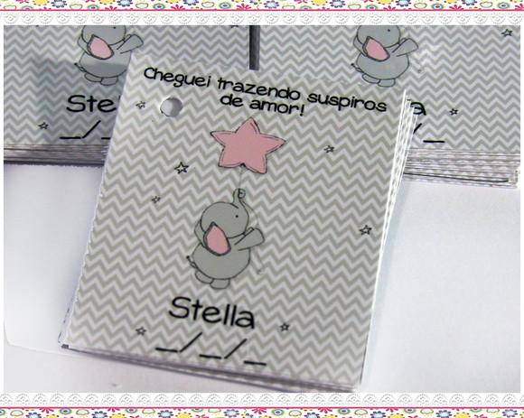 Tag para Lembrancinha Chá de Bebê Elefantinha