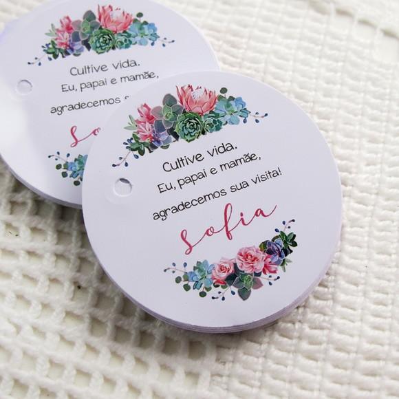 Tag para Lembrancinha Floral
