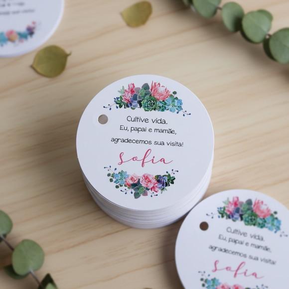 Tag para Lembrancinha Floral