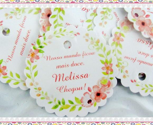 Tag para Lembrancinha Floral