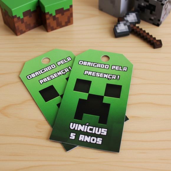 Tag para Lembrancinha Minecraft