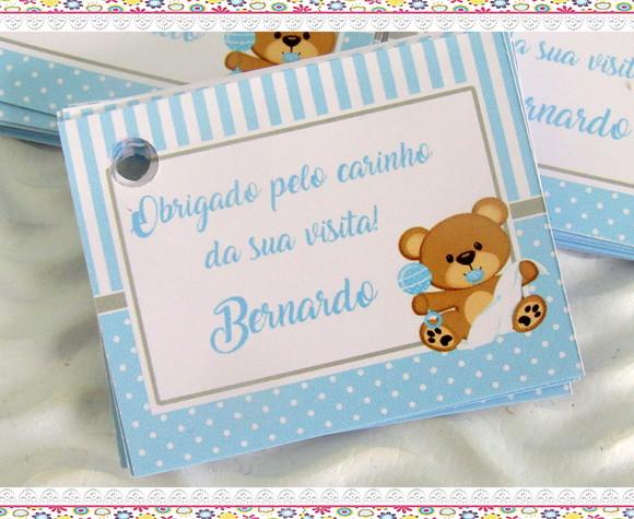 Tag para Lembrancinha Maternidade Ursinho
