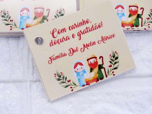 Tag para Lembrancinha Natal - Sagrada Família