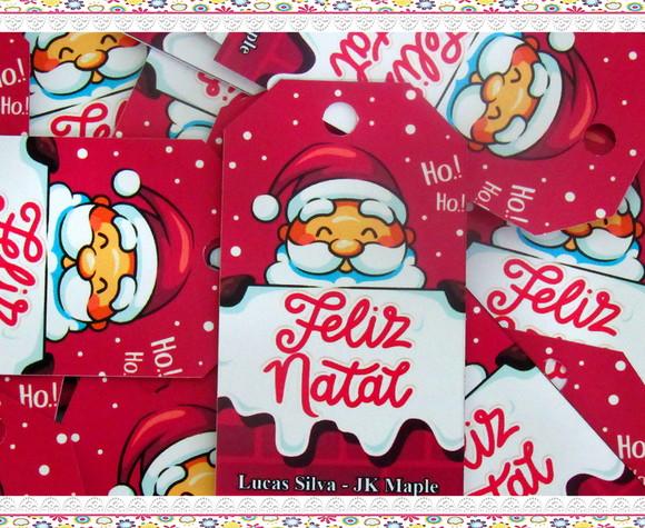 Tag Personalizada Natal Papai Noel