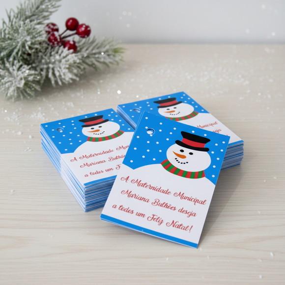Tag Personalizada para Lembrancinha Boneco de Neve