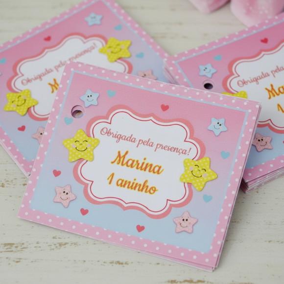 Tag Personalizada para Lembrancinha Estrelinha