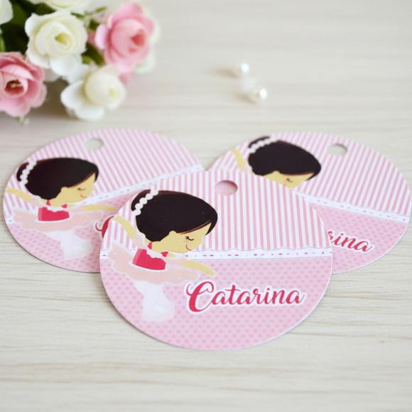 Tag Personalizada para Lembrancinha Bailarina
