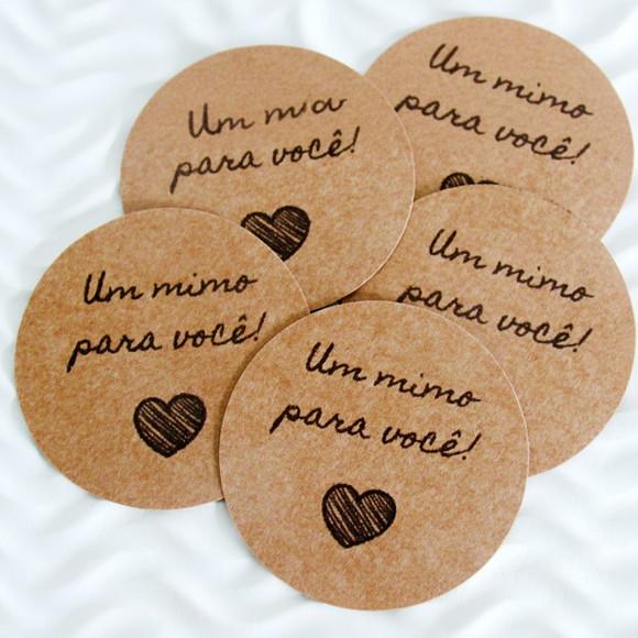 Tags em Papel Kraft - Um Mimo para Você.
