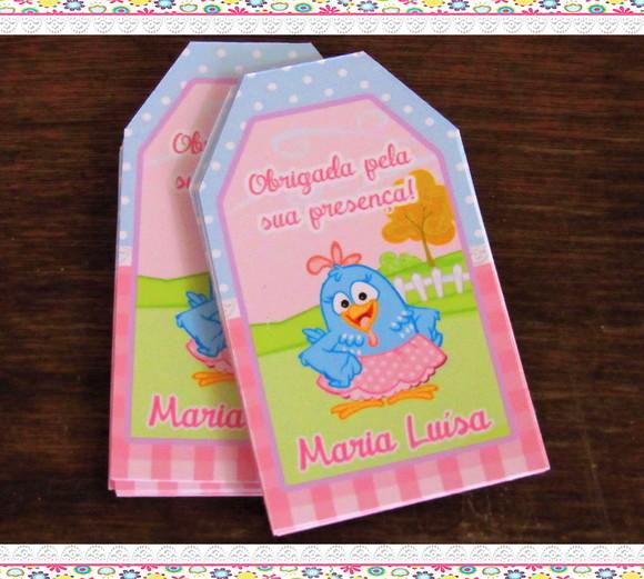 Tags Personalizadas Galinha Pintadinha Candy