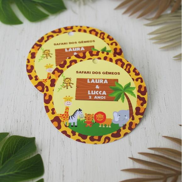 Tags Personalizadas para Lembrancinha Safari