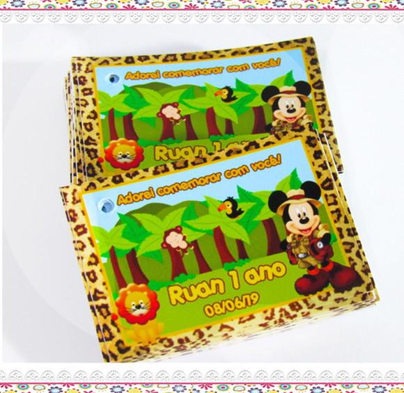 Tags Personalizadas para Lembrancinha Mickey Safari