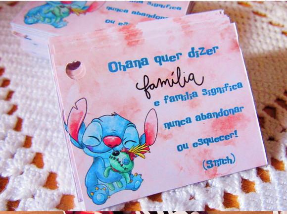 Tags Personalizadas Stitch Rosa