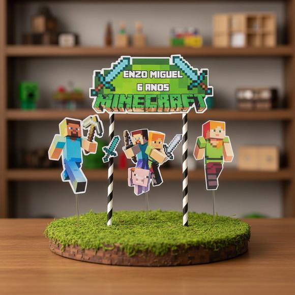 Topo de Bolo Minecraft