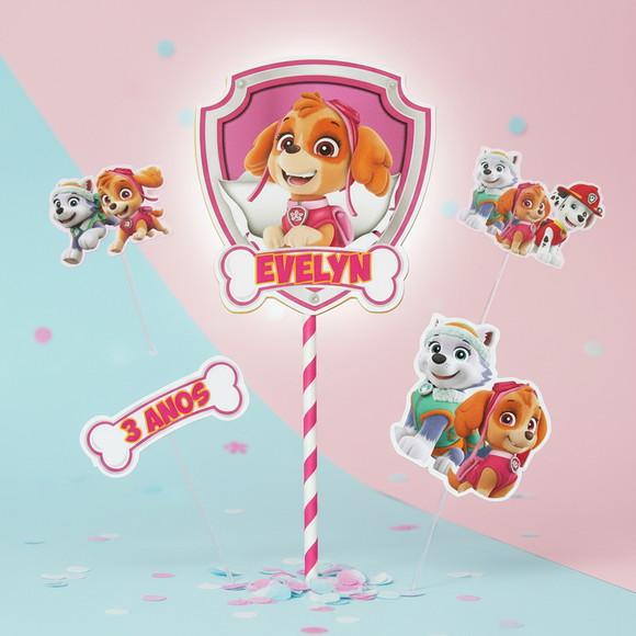 Topo de Bolo Personalizado Skye