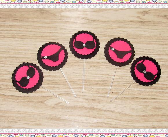 Topper para Cupcake Chá de Lingerie