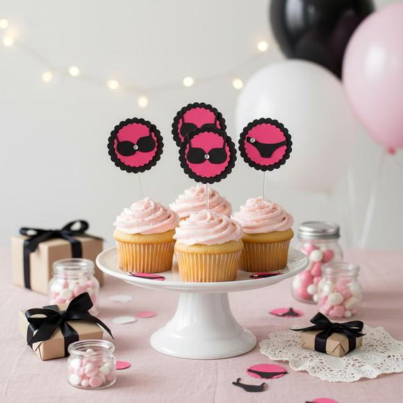 Topper para Cupcake Chá de Lingerie