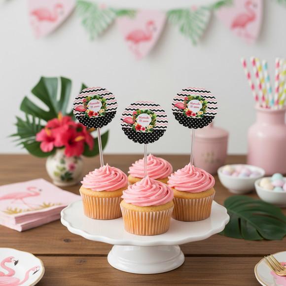 Topper para Docinho Flamingo