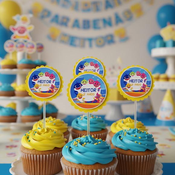 Topper para Docinhos Baby Shark