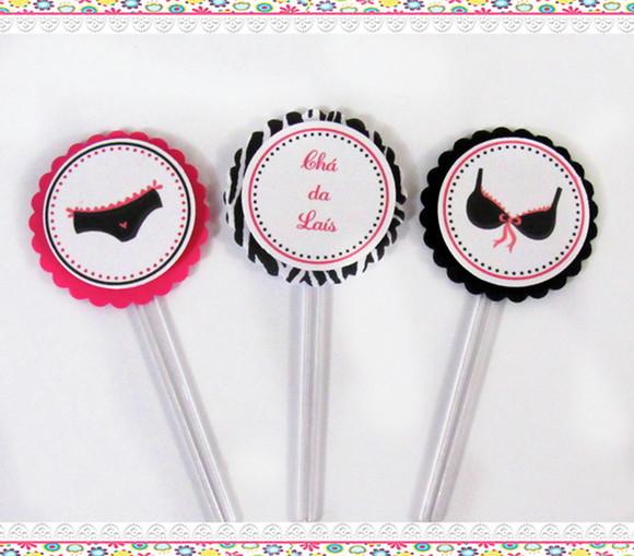 Topper para Docinhos Chá de Lingerie