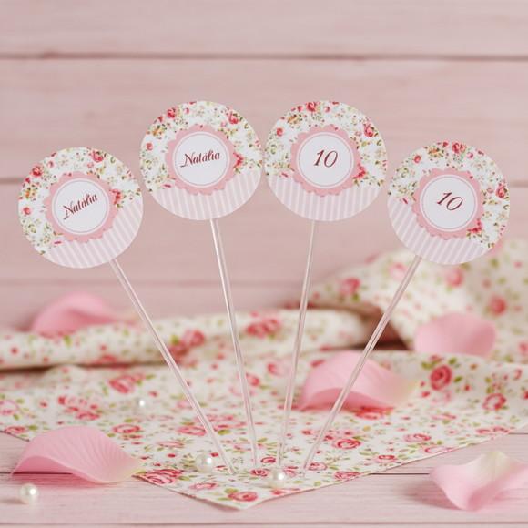 Topper para Docinhos Floral