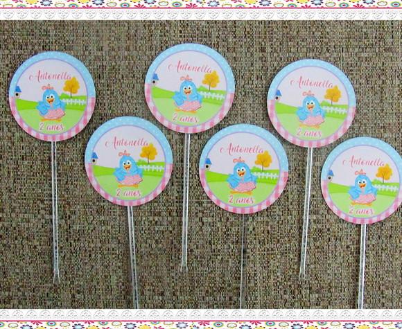Topper para Docinhos Galinha Pintadinha Candy Color