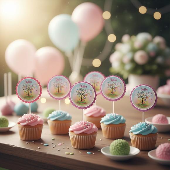 Topper para Docinhos Jardim Encantado