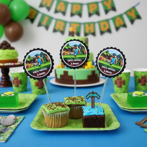 Topper para Docinhos Minecraft