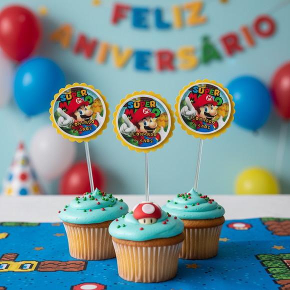 Topper para Docinhos Super Mario