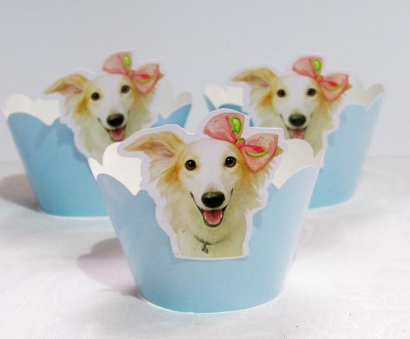 Wrappers Personalizados para Cupcake Cachorrinha