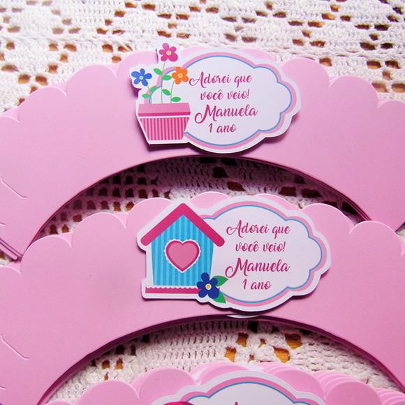 Wrappers Personalizados para Cupcake: Jardim Encantado