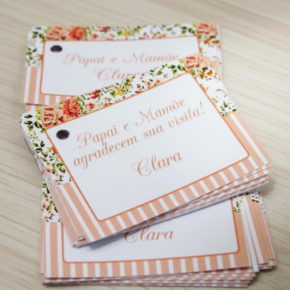 Tag para Lembrancinha Floral Rose