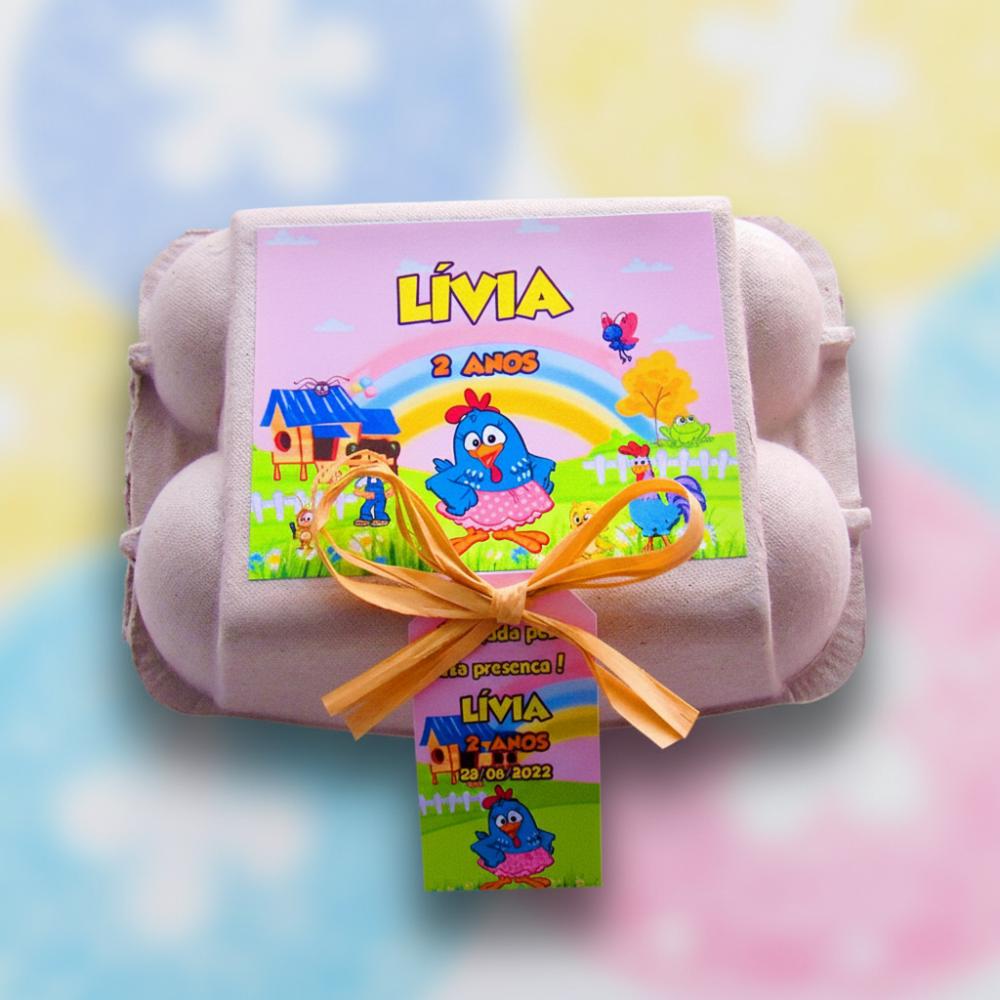 Caixinha de Ovos Galinha Pintadinha Rosa