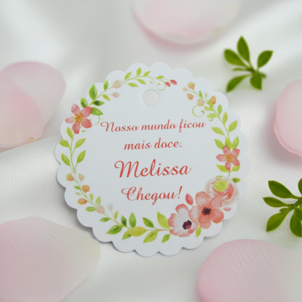 Tag para Lembrancinha Floral
