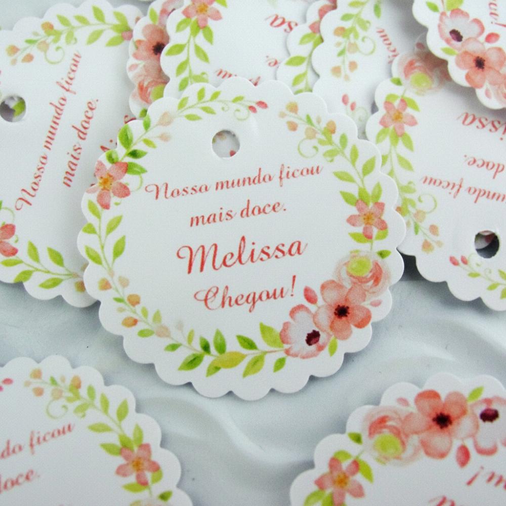 Tag para Lembrancinha Floral
