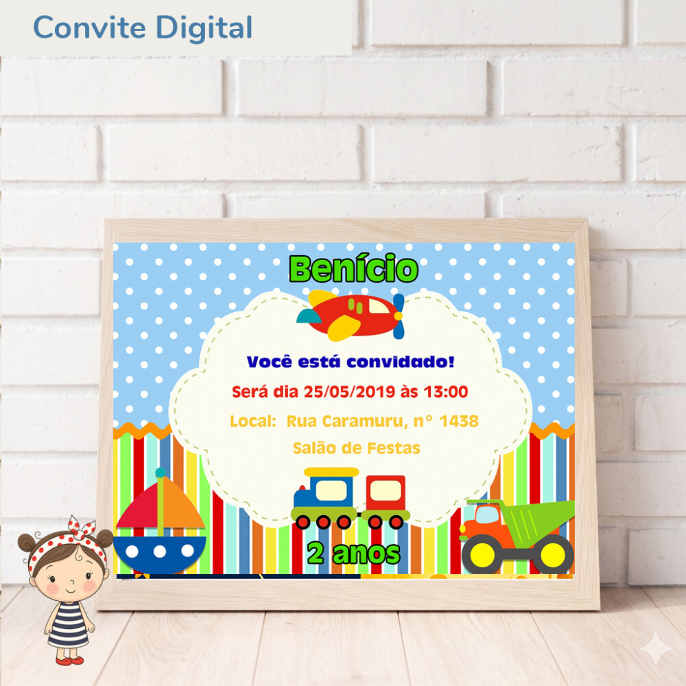 Convite Digital Meios de Transporte