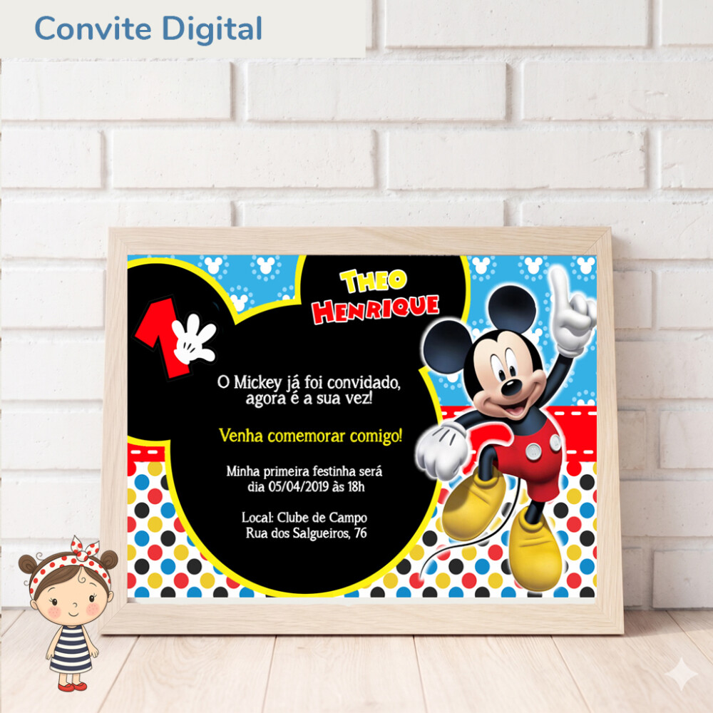Convite Digital Mickey